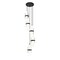 Z-Lite Cayden Chandelier, 5-Light, 12 In.W x 16.75 In.H, Matte Black/Clear + Etched Opal 1946P-5R-MB - alternate 3